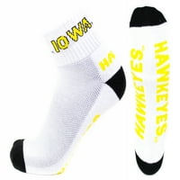 Iowa Hawkeyes White Quarter Crna peta čarapa - Donegal Bay - unise - jedna veličina - četvrtina