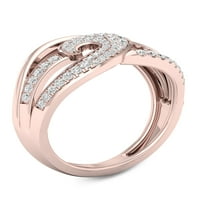 Imperial 1 3CT TDW Diamond 10k Rose Gold Diamond Swirl Fashion Ring