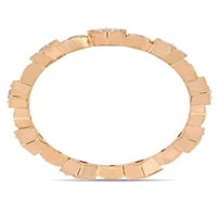 10-karatna markiza od ružičastog zlata s bijelim safirom i četvrtastim prstenom koji se može graditi, a kreirala