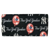 New York Yankees 58 poliesterski fleke logotip Sportski šivaći i zanatska tkanina YD by Bolt, Crna, bijela