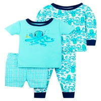 Mala zvijezda Organic Baby & Toddler Boy Kratke i duge rukave, kratke hlače i hlače, pidžama, veličina mjeseci-5T
