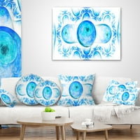 DesignArt plavi egzotični fraktalni uzorak - Sažetak jastuka za bacanje - 18x18