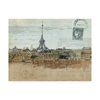 Zaštitni znak likovne umjetnosti 'Gradovi I - Paris' platno umjetnost Veronique Charron