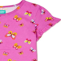 Djeca iz Ganimals Girls ruffle majice rukava, 3-pakete, veličine 4-10