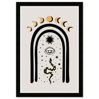 Wynwood Studio ispisuje portalne simbole i predmete mistični simboli zidno umjetničko platno ispis crni 13x19
