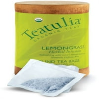 Teatulia Organska limunska trava + Biljni kanistar za čaj od lista za lovorove 30CT Standardne vrećice za čaj