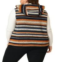 Jedinstvene ponude ženske plus veličine pulover zip up rukavica pleteni boho prsluk s prslukom
