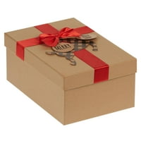 VRIJEME VRIJEDNOSTI Veliki Kraft kvadrat Božić Sretan Black Buffalo Pleer Paper Papir poklon kutija
