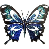3. veliki leptir plava i crna metalna zidna umjetnost od Amelies