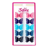 Justice Girls Leptir Claw Stips, 10-pack