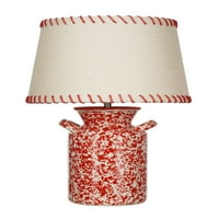 Pioneer Woman Country Splatter Keramička stolna svjetiljka, crvena