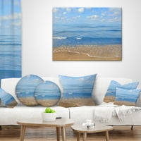 Dizajnerski luksuzni tropski plavi jastuk za plažu na morskoj obali-16.16