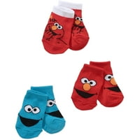 Sesame Street Boys Boys Elmo četvrti čarape, 3-pack