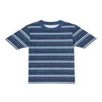 Wonder Nation Boys Stripe majica s kratkim rukavima, veličine 4- & Husky