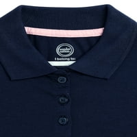 Wonder Nation Girls School Uniform Jersey Polo majica s kratkim rukavima, 4-pack, veličine 4-18