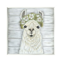 Studell nasmijana llama cvjetni cvjetni cvjetovi životinje i insekti slikaju zidnu plaketu Umjetničku umjetnost