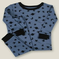 Little Star Organic Baby & Toddler Boy Dugi rukavi i dugački pant pidžama, Veličina mjeseci - 5T