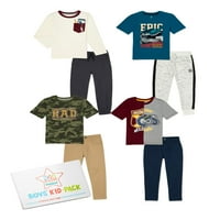Djeca iz Ganimals Boys Equater Kid s grafičkim majicama, trapericama, jogger hlačama i trenirke, 8-komadića set,