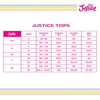 Justice Girls Button Up Tie-Front Camp Majica, veličine 5- & Plus