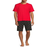 Muški gornji dio i kratke hlače za spavanje, 2 komada, veličine od 2 inča, muška pidžama